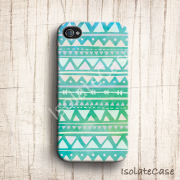 Aztec Geometric Mint Pastel iPhone 4 case,iPhone 4s case,iPhone 4 cover,iPhone 4s cover,Plastic Case